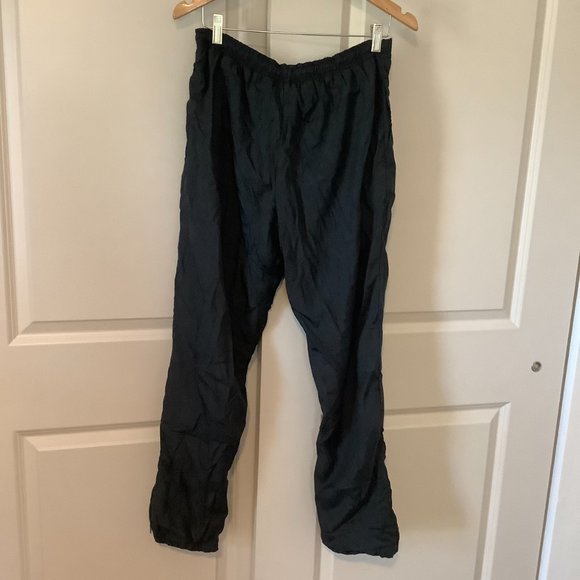 Vintage 80's Casual Club Women's Size Small Nylon Track Pants Black Zipper Ankle - Picture 6 of 10